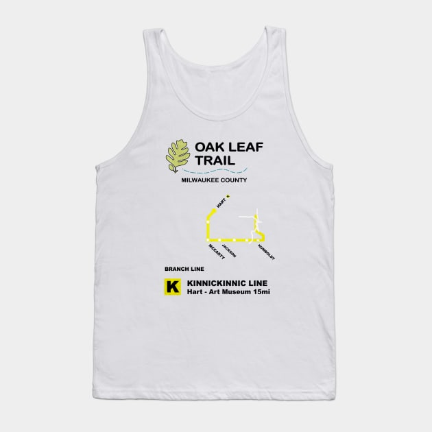 Oak Leaf Trail • Kinnickinnic Line • MKE WI Tank Top by The MKE Rhine Maiden